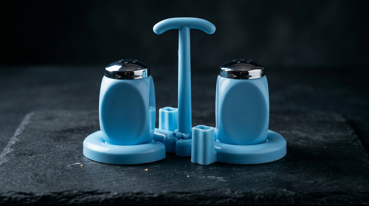 Sky Blue Salt & Pepper Shaker Set – Elegant Tabletop Seasoning Set