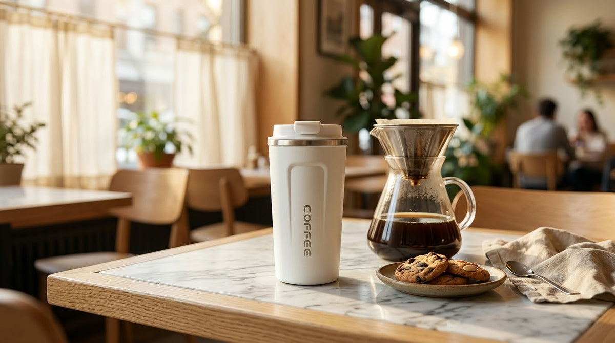 Portable Stainless Steel Coffee Tumbler with Lid – Insulated Travel Mug
