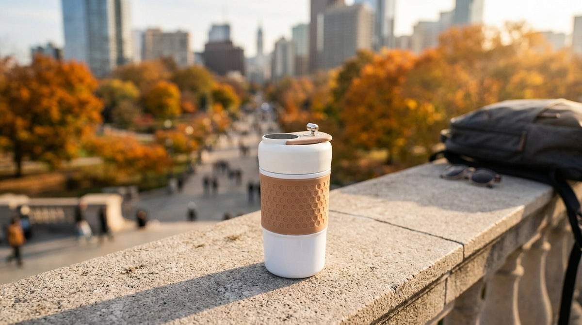Portable Smart Travel Mug with Digital Display – Modern Coffee & Tea Cup