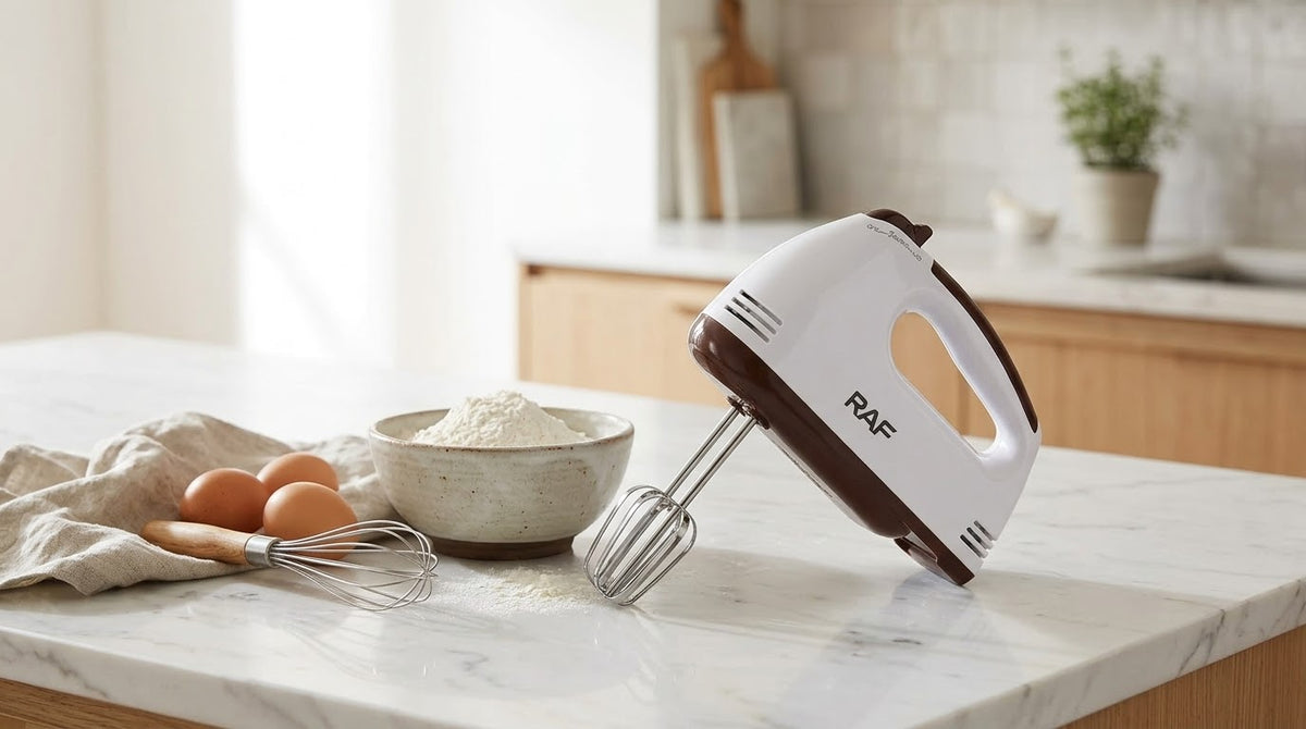 RAF R.6633 Electric Hand Mixer – 270W, 7-Speed with 2 Beaters & 2 Dough Hooks